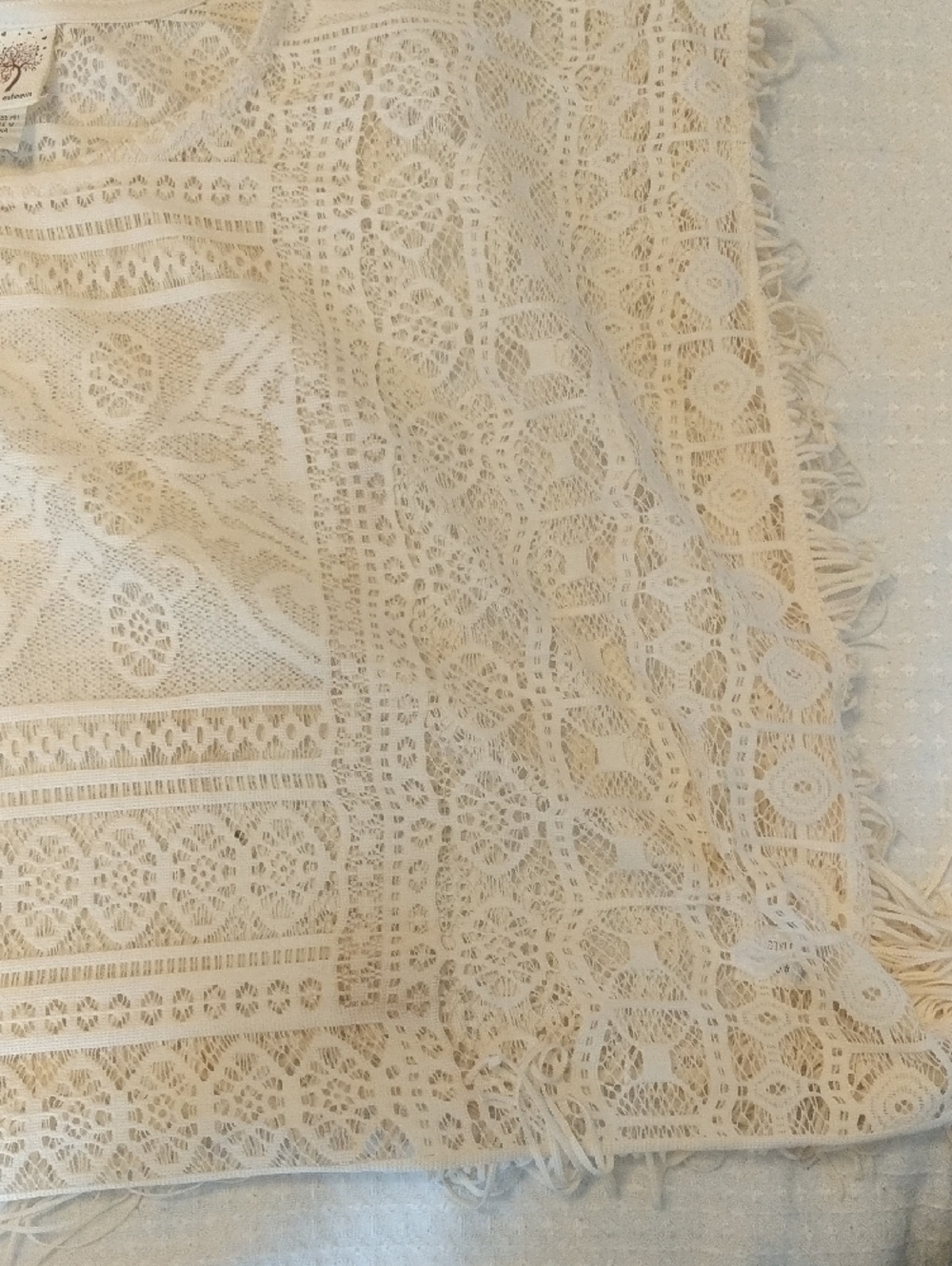 Self Esteem Boho Festival Cream Lace Crochet Openwork Boho Blouse Top Medium M - Picture 7 of 11